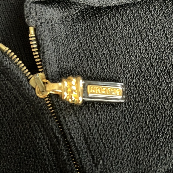 ST.JOHN Collection By Mary Gray Jacket Collared Full Zip Closure Black - Picture 7 of 8